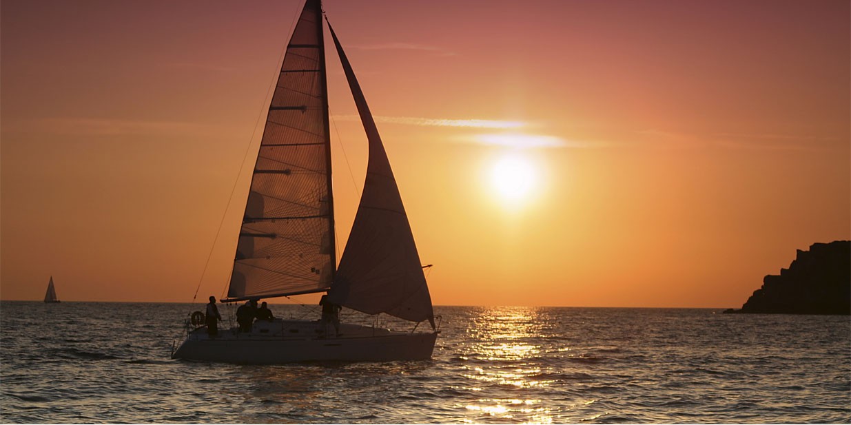 Counselling sailing sunset